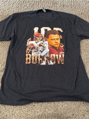Joe Burrow Next Level Apparel  Gray Athletic Tee
